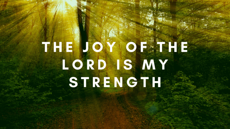 the joy of the lord is my strength